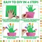 Syhood 24 Set Mother's Day Craft Kit Handprint Flowers Pot for Mom Inspirational DIY Craft Kit Gift for Home Activities